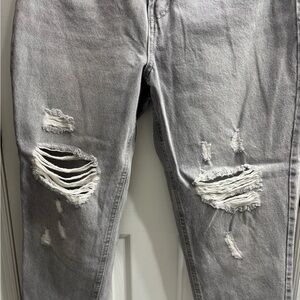 Distressed Gray Jeans